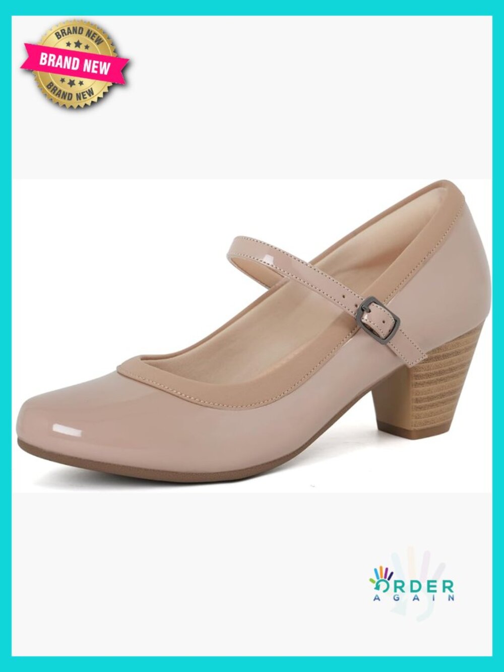 Mary Jane Pumps Chunky Heel Orthopedic Work Shoes Comfortable Wide Toe Buckle